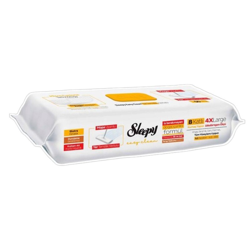 Lavete Umede pentru Pardoseli Sleepy Easy Clean, Herbal Soap, 50 Bucati