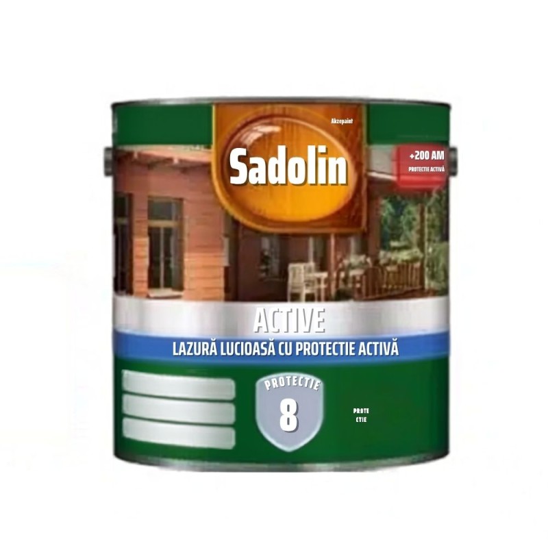 Lazura Lemn Sadolin, Lucioasa Solvent 2.5 l, Mahon