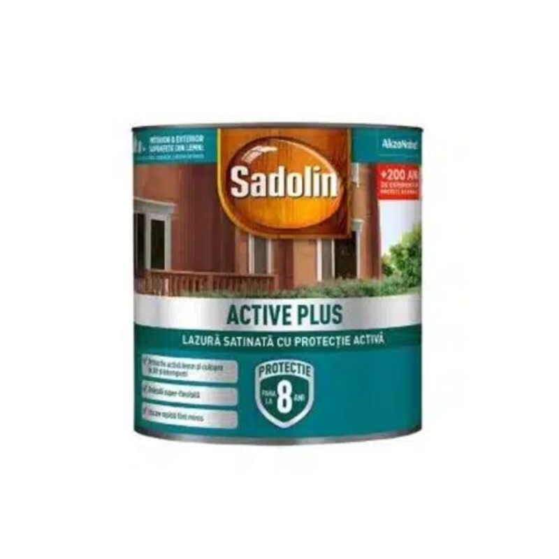 Lazura Lucioasa pe Baza de Solvent 0.75 l Sadolin, Protectie Lemn, Cires