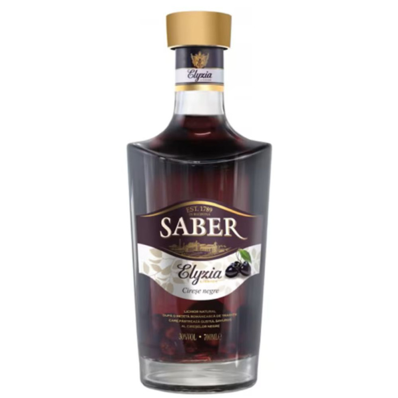 Lichior Saber, Cirese Negre, 0.7 l