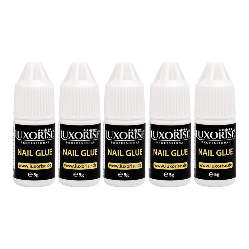 Lipici Unghii Tipsuri Nail Glue Luxorise, Set 5 X 5G