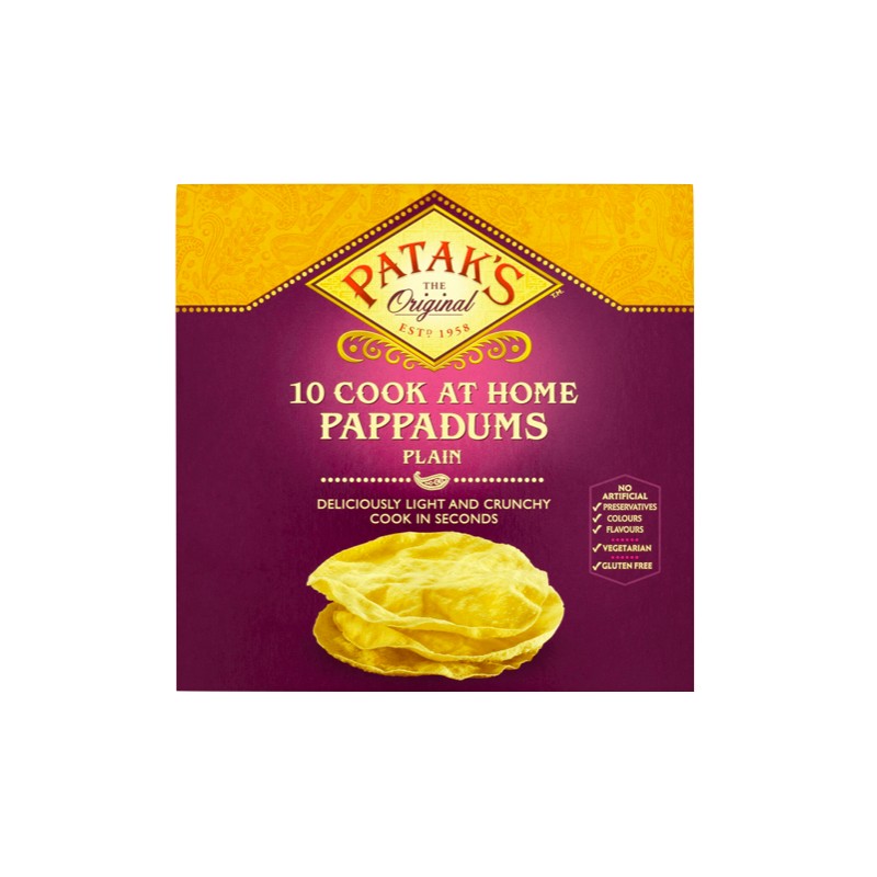 Lipie Indiana Pappadums Patak's, 100 g