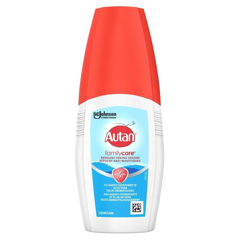 Lotiune Anti-Intepaturi Insecte Autan cu Pulverizator, Family Care, 100 ml