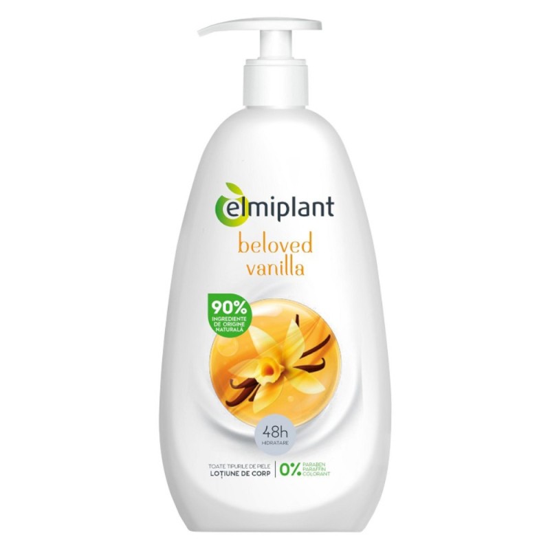 Lotiune de Corp cu Pompita Elmiplant Beloved Vanilla, cu Vanilie, 400 ml