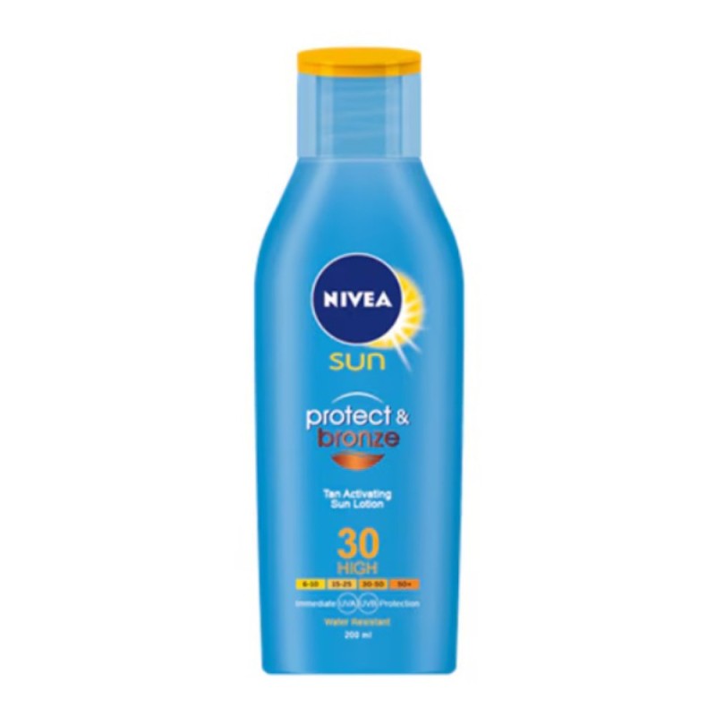 Lotiune de Corp cu Protectie Solara Nivea Sun Protect & Bronze, SPF 30, 200 ml