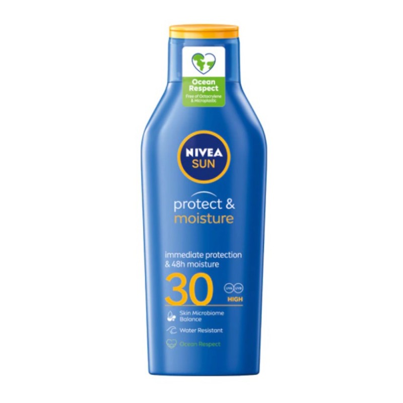 Lotiune de Corp cu Protectie Solara Nivea Sun Protect & Moisture, Hidratanta, SPF 30, 400 ml