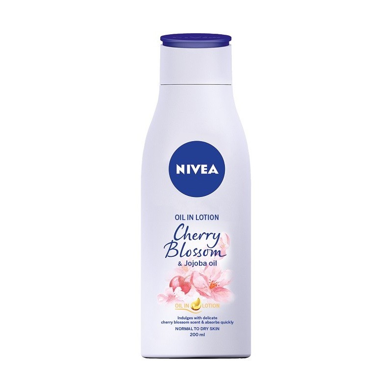 Lotiune de Corp Nivea, cu Flori de Cirese si Ulei de Jojoba, 200 ml