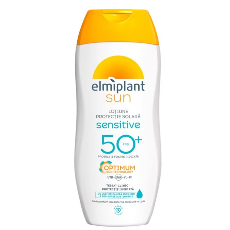 Lotiune Protectie Solara Elmiplant Sun Sensitive SPF 50, 200 ml