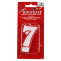 Lumanare Aniversara pentru Tort, Cifra 7, Rosu Premium