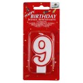 Lumanare Aniversara pentru Tort, Cifra 9, Rosu Premium