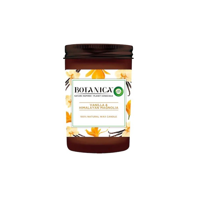 Lumanare Parfumata Botanica Air Wick, Vanilie si Magnolie Himalaya, 205 g