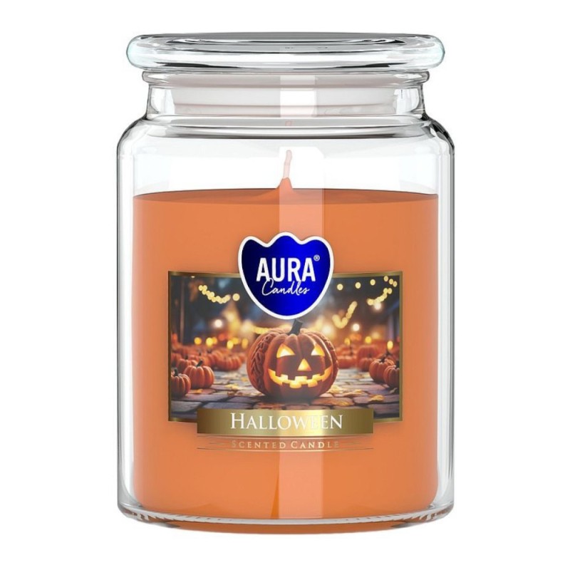 Lumanare Parfumata in Borcan cu Capac, Halloween, Timp de Ardere 100 Ore, Aura