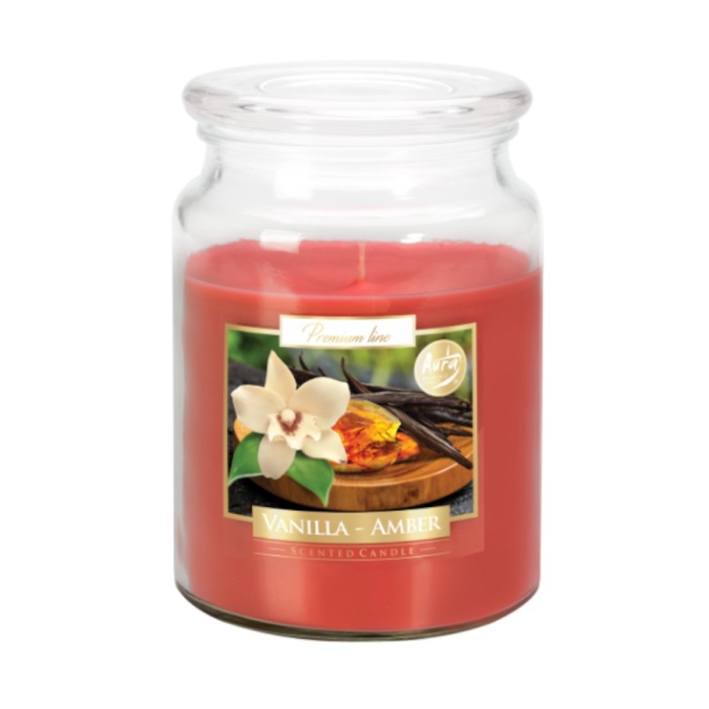Lumanare Parfumata in Borcan cu Capac Vanilie Amber, 100 Ore