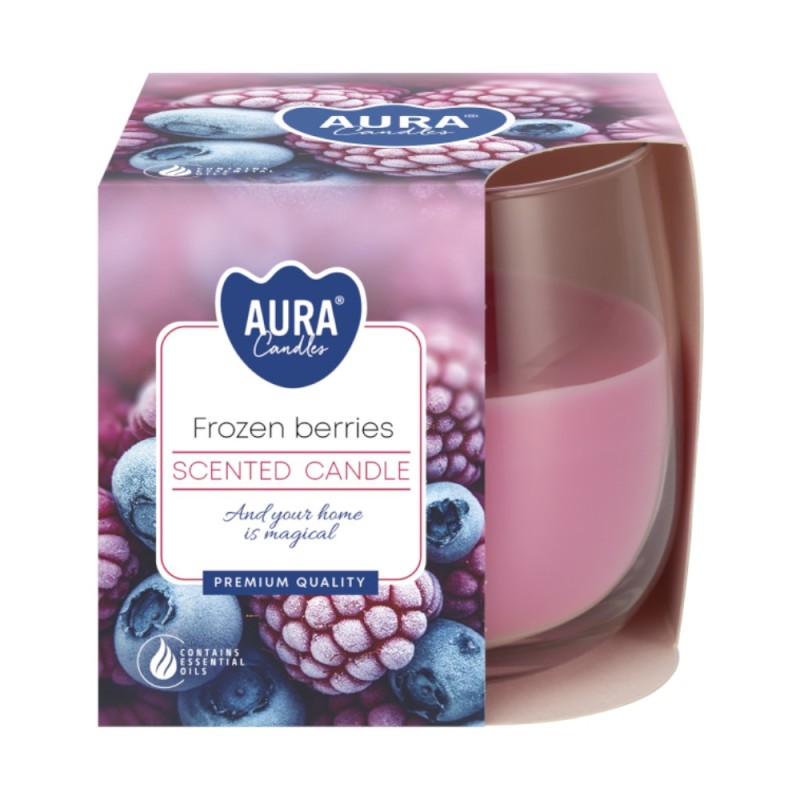 Lumanare Parfumata in Pahar, Bispol, Fructe de Padure Congelate, 30 Ore