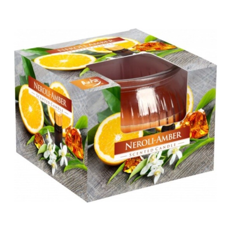 Lumanare Parfumata in Pahar Chihlimbar, 18 Ore