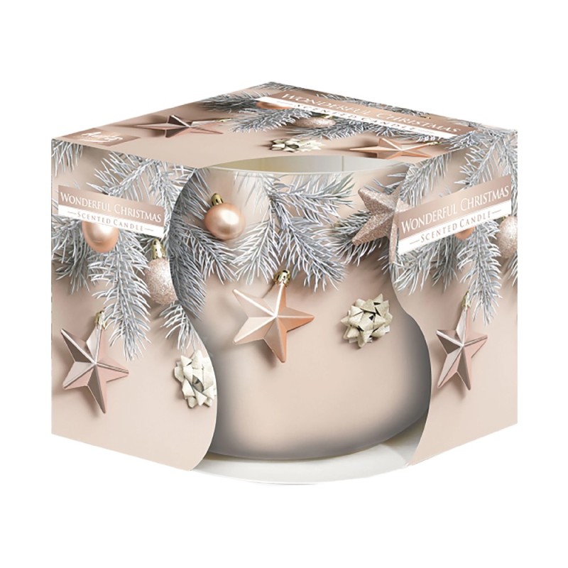 Lumanare Parfumata in Pahar Imprimat, Craciun Minunat, 22 Ore