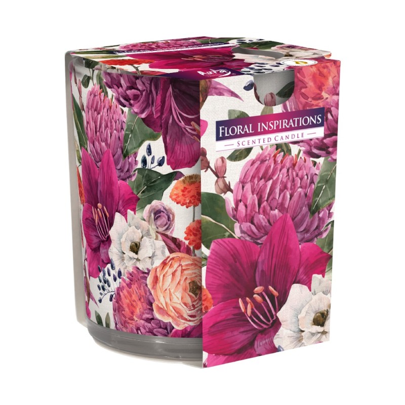 Lumanare Parfumata in Pahar Imprimat, Floral Inspiration, 22 Ore