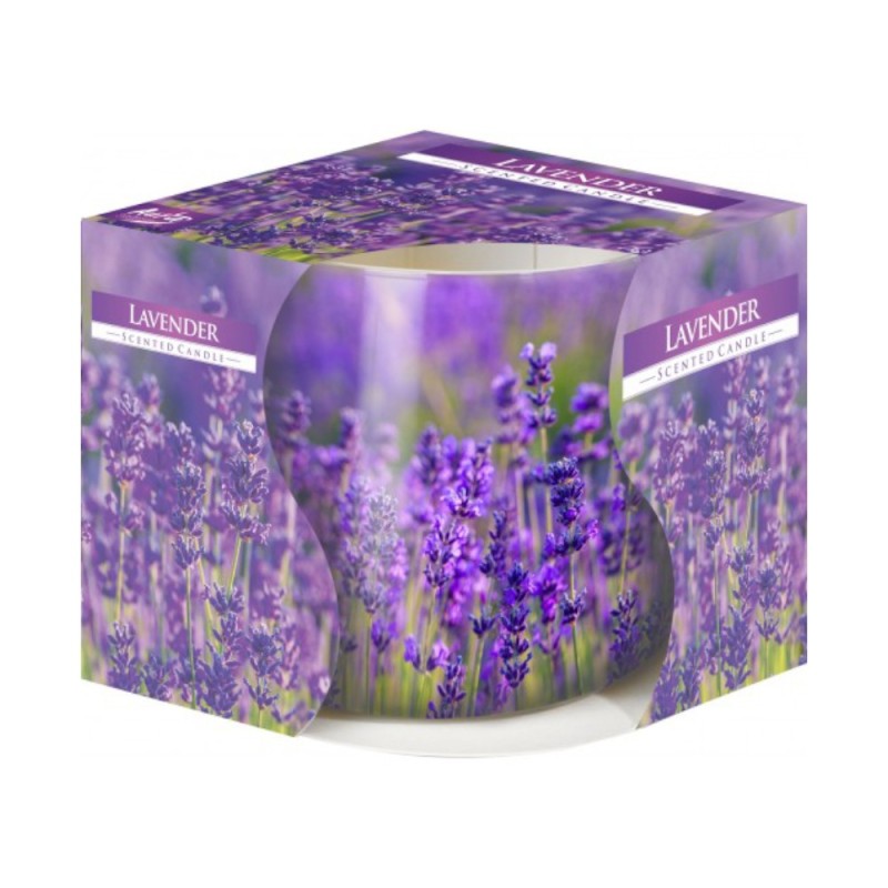 Lumanare Parfumata in Pahar Imprimat, Lavanda, 22 Ore