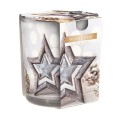 Lumanare Parfumata in Pahar Imprimat, Stelute de Iarna, 22 Ore
