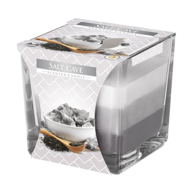 Lumanare Parfumata in Pahar in Trei Culori, Salt Cave, 32 Ore