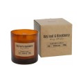 Lumanare Parfumata in Pahar Rotund Bispol, Bay Leaf & Blackberry, Fitil Lemn, Timp Ardere 34 Ore, Maro, 190 g