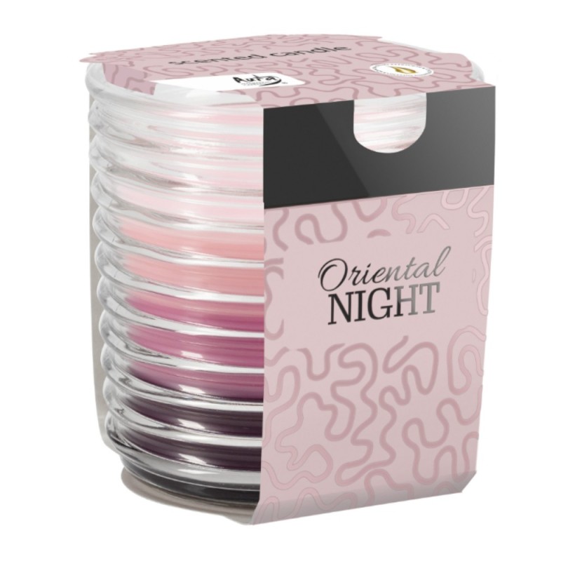 Lumanare Parfumata in Pahar Spirala, Oriental Night, 28 Ore