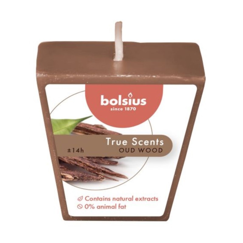 Lumanare Parfumata Piramida, Lemn de Oud, 14 Ore