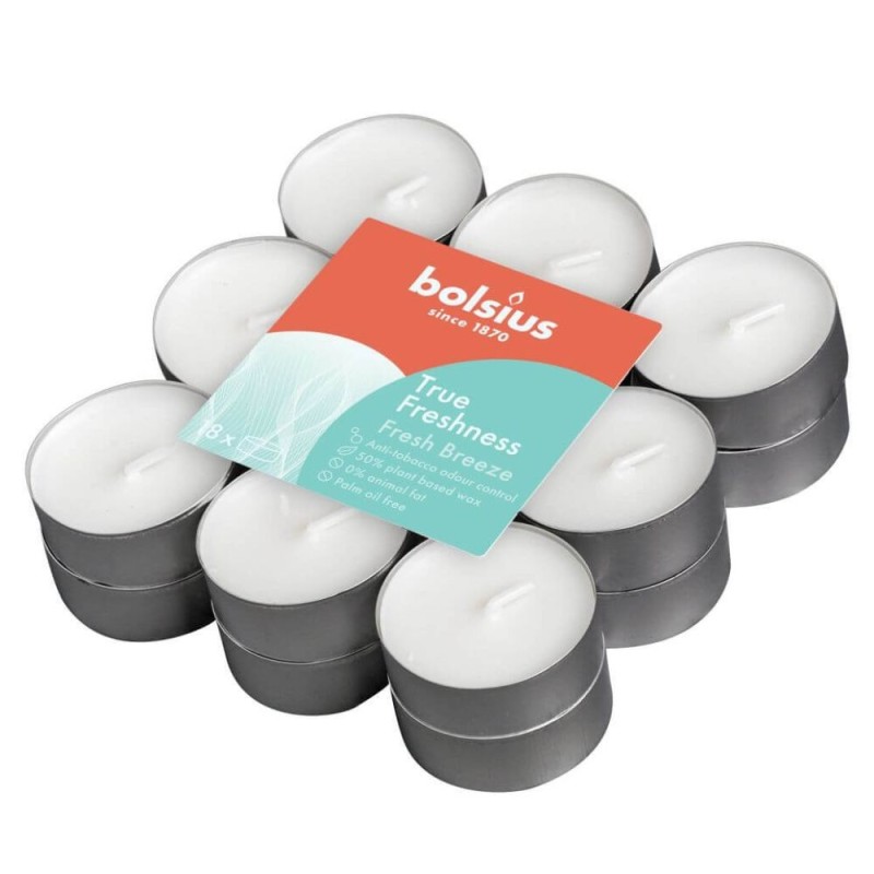 Lumanare Pastila Bolsius, Fresh Breeze, Timp de Ardere 4 Ore, 18 Bucati