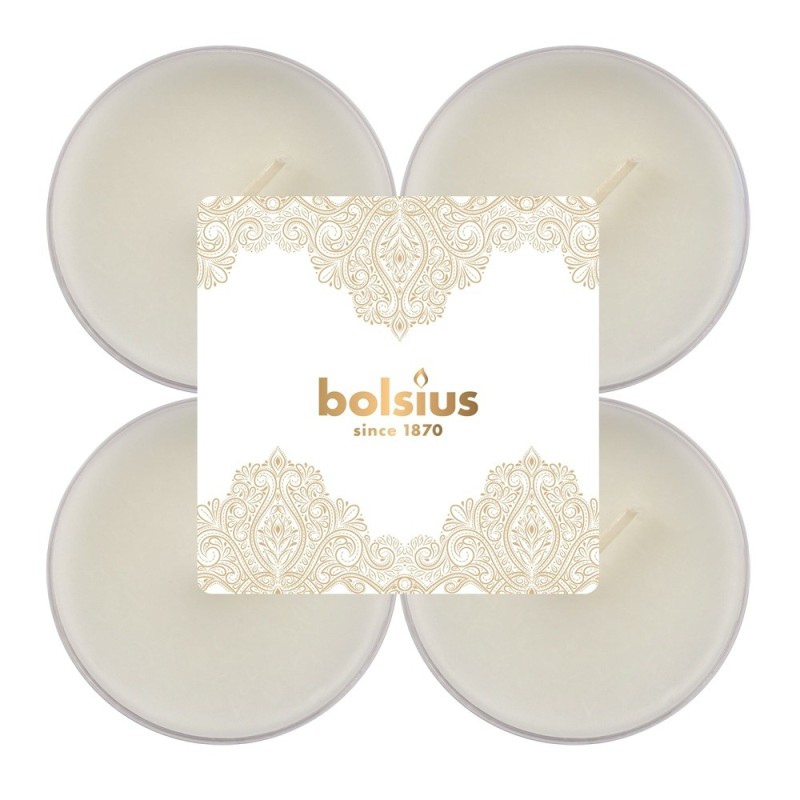 Lumanare Pastila Maxi, Dantela Aurie, Vanilie 8 Ore, Bolsius, 8 Bucati