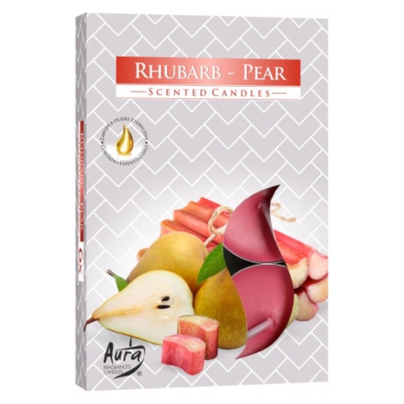 Lumanare Pastila, Rubarba si Para, 6 Bucati