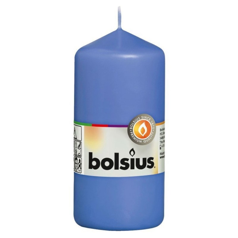 Lumanare Stalp 120 x 58 mm Bolsius, Albastru