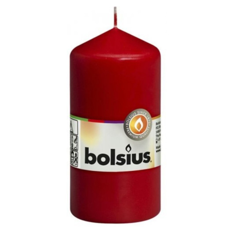 Lumanare Stalp 120 x 58 mm Bolsius, Rosu Burgund