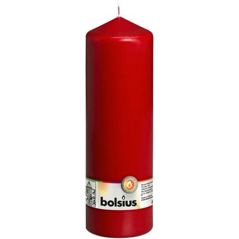 Lumanare Stalp 250 x 80 mm Bolsius - Rosu - Burgund