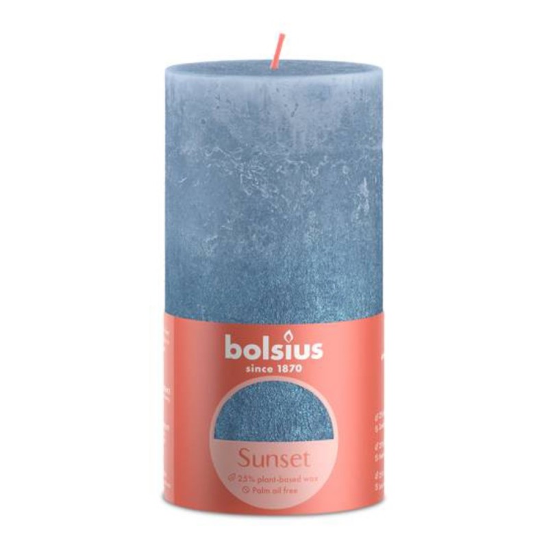 Lumanare Stalp Bolsius, 130 x 68 mm, Albastru