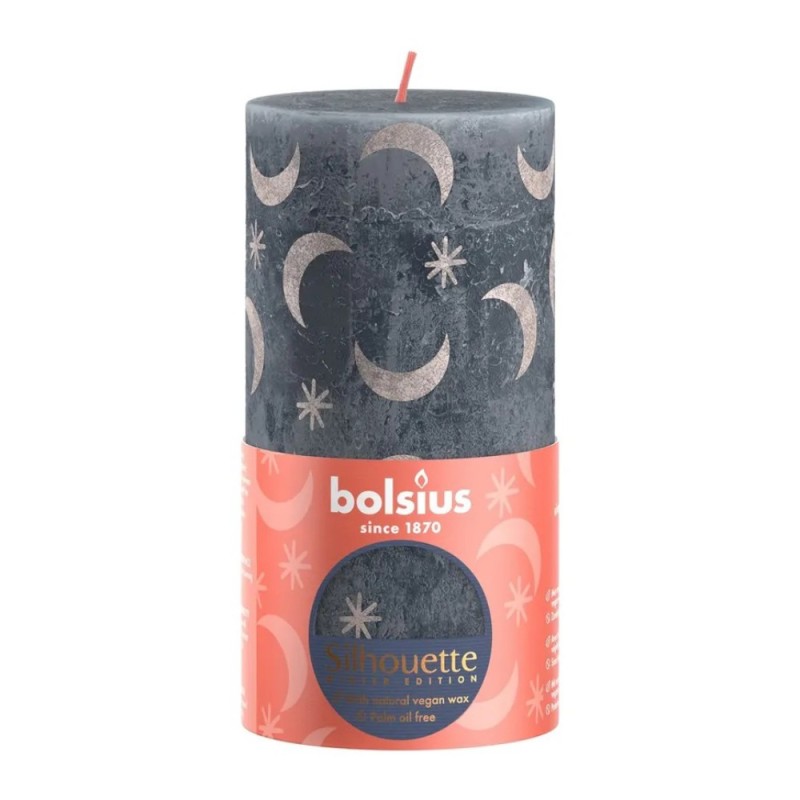 Lumanare Stalp Bolsius, Luna Albastra, 130 x 68 mm