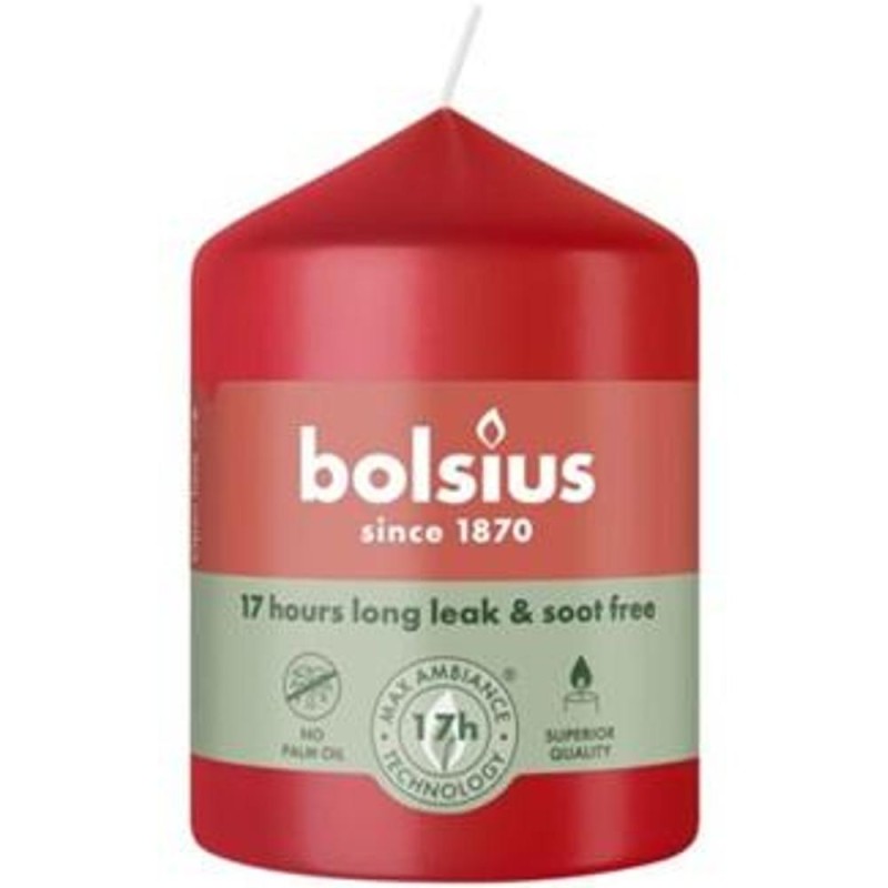 Lumanare Stalp, Bolsius, Parfumata, Rosu