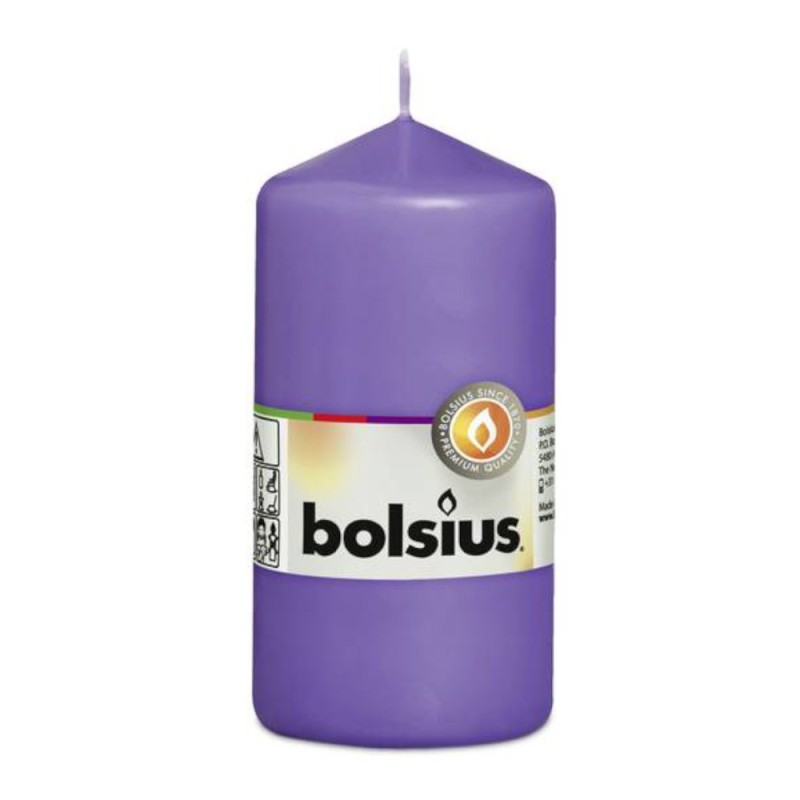 Lumanare Stalp, Violet, 120 x 58 mm, Bolsius