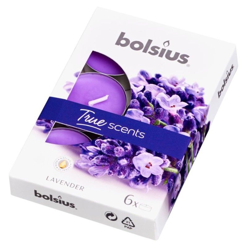 Lumanari Pastila 4h Bolsius - Lavanda - 6 Buc