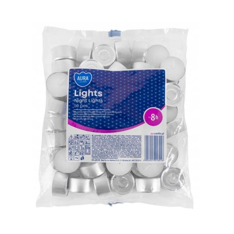 Lumanari Pastila Aura Nightlight 8 Ore, 50 Bucati