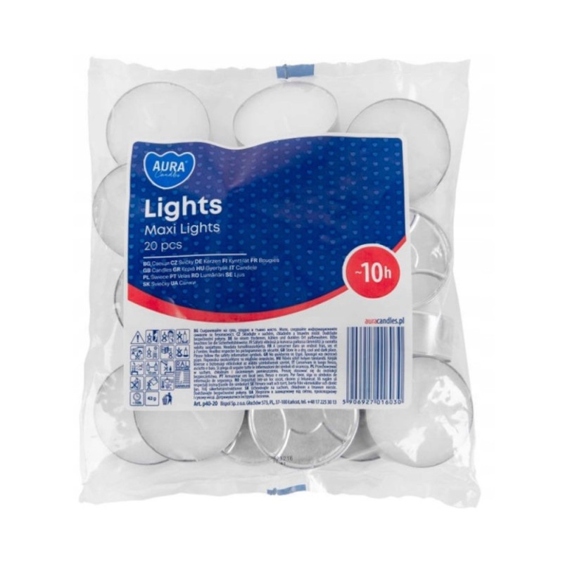 Lumanari Pastila Bispol Max, 10 Ore, 20 Bucati