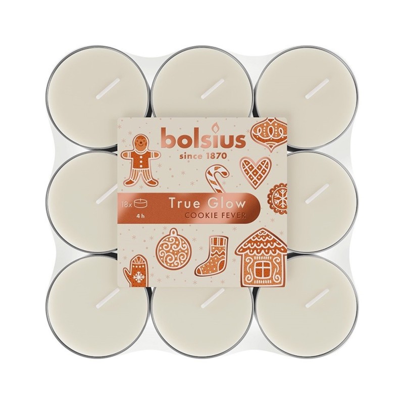 Lumanari Pastila Bolsius, Cookie Fever, Timp Ardere 4 Ore, Ivory, 18 Bucati