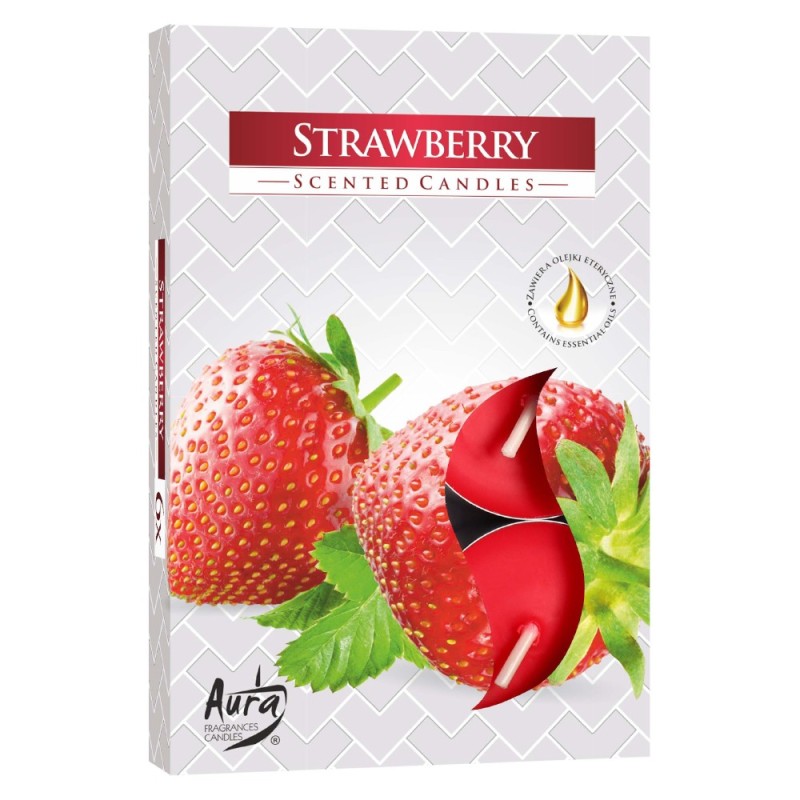 Lumanari Pastila, Capsuni, 4 Ore, 6 Bucati