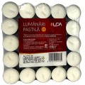 Lumanari Pastila din Parafina Vegetala, Albe, 4 Ore, 100 Bucati