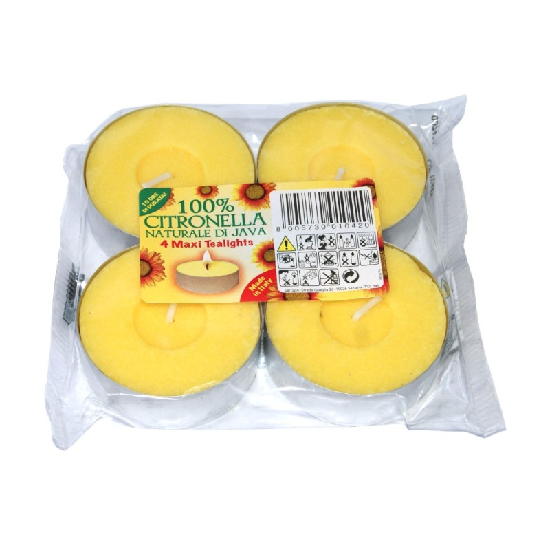 Lumanari Pastila Max Citronella, 10 Ore, 4 Bucati