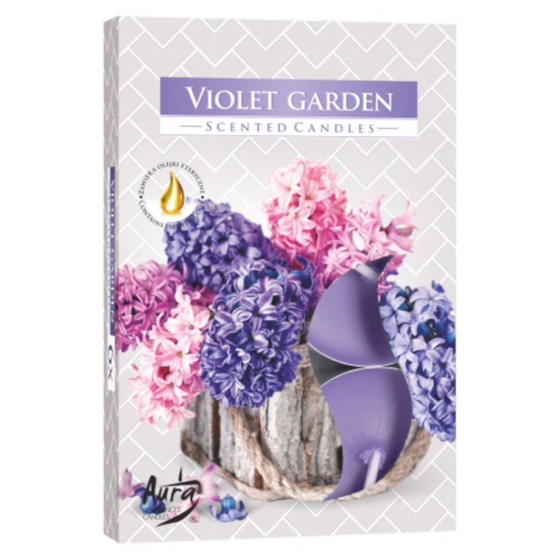 Lumanari Pastila, Violete, 4 Ore, 6 Bucati