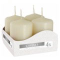 Lumanari Stalp Bispol, 40 x 60 mm, Crem, 4 Buc