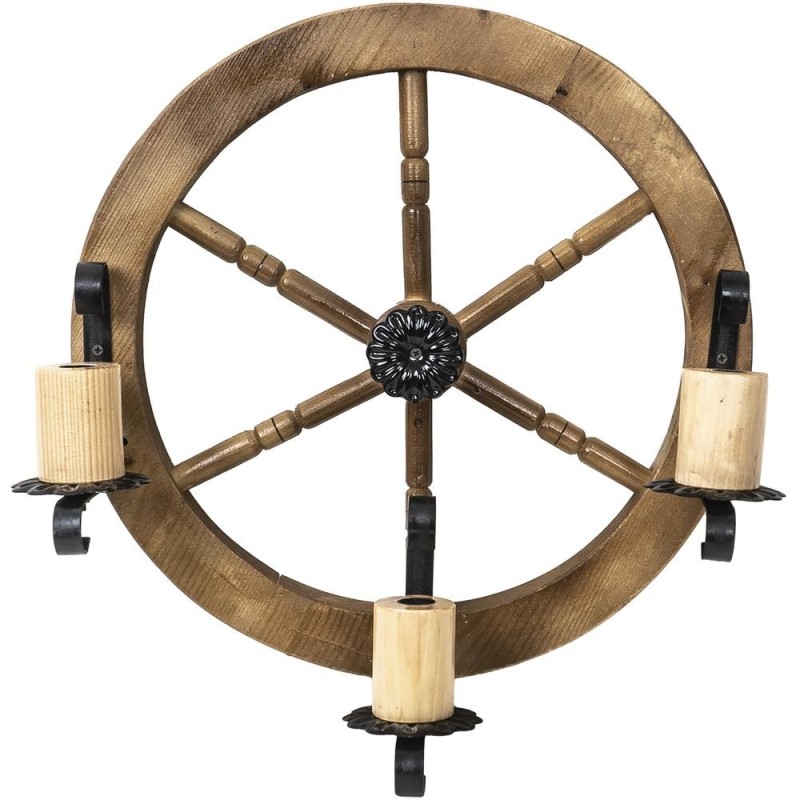 Lustra de Perete, Diametru 49 cm, Lemn