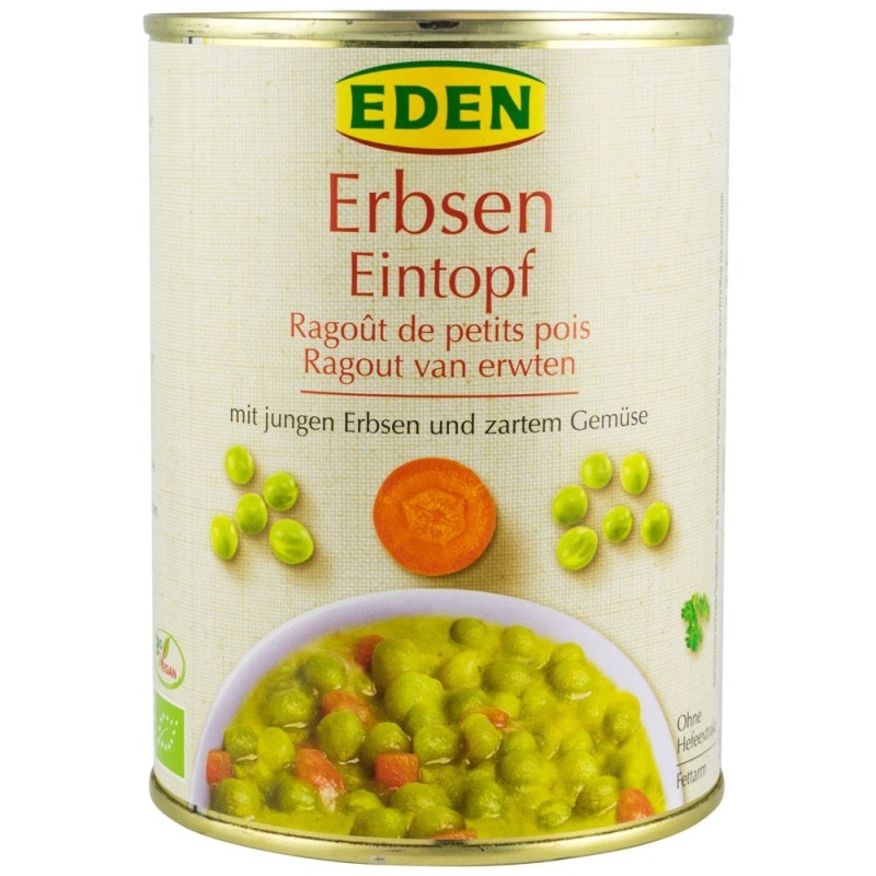 Mancare Bio de Mazare, 560 g Eden