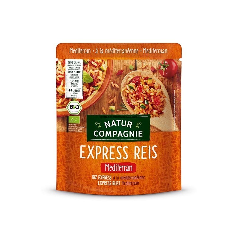 Mancare Bio de Orez in Stil Mediteranean, Express Reis, 250 g Natur Compagnie