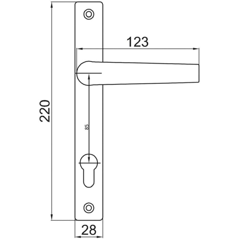 Maner cu Sild Alb Y 85, Termopan, V T110+2M5X80, GMS